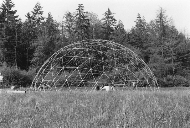 Geodesic Dome construction on the mudflats